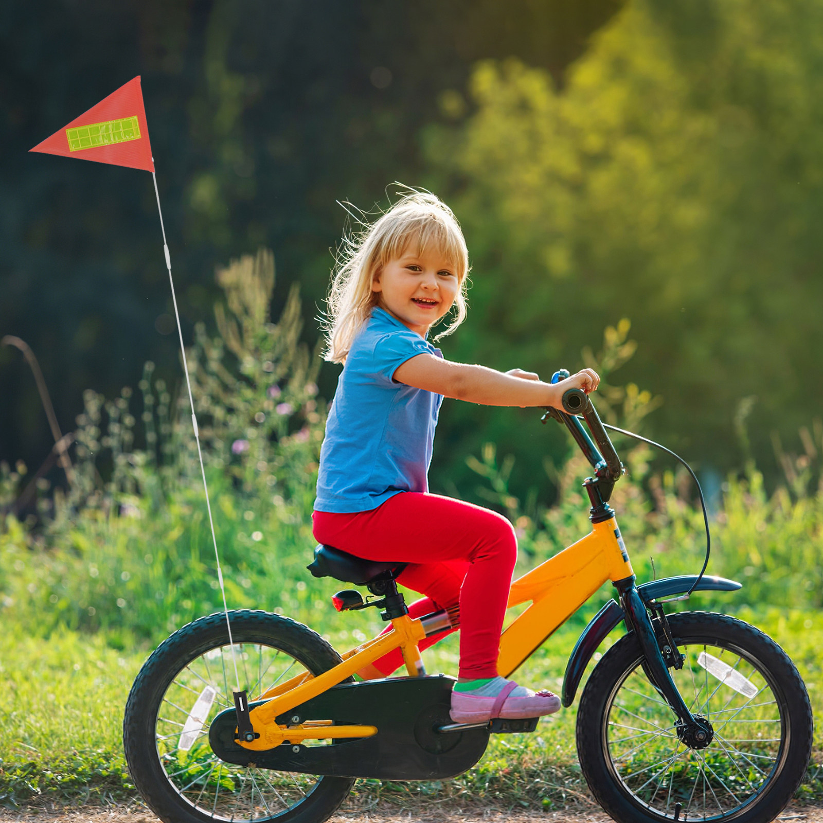 Kids Outdoor Wear - 1Set Kids Bicycle Safety Flag Pole