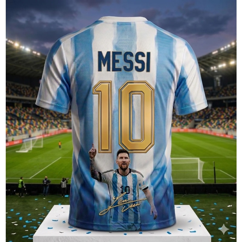Kids Outdoor Wear - Summer Messi 10 Jersey, Y2K Stripe