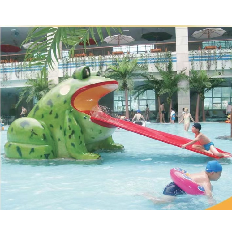 Kids Outdoor Adventure Park - Fiberglass Frog Slide Kids Water Park