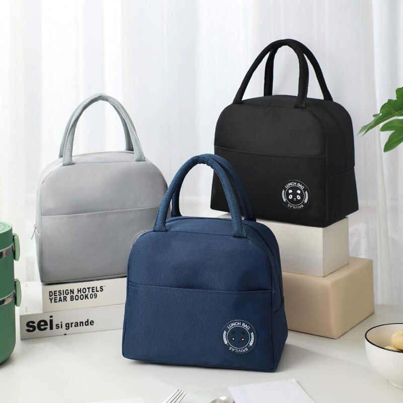 Kids Outdoor Storage - Children's Lunch Bags Solid Color Thermal