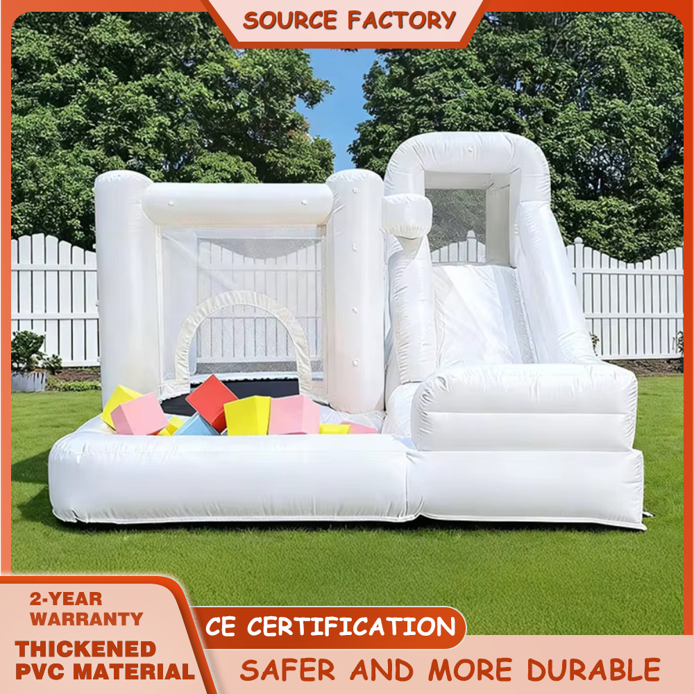 Kids Outdoor Jumping - PVC Inflatable White Bounce House Grade