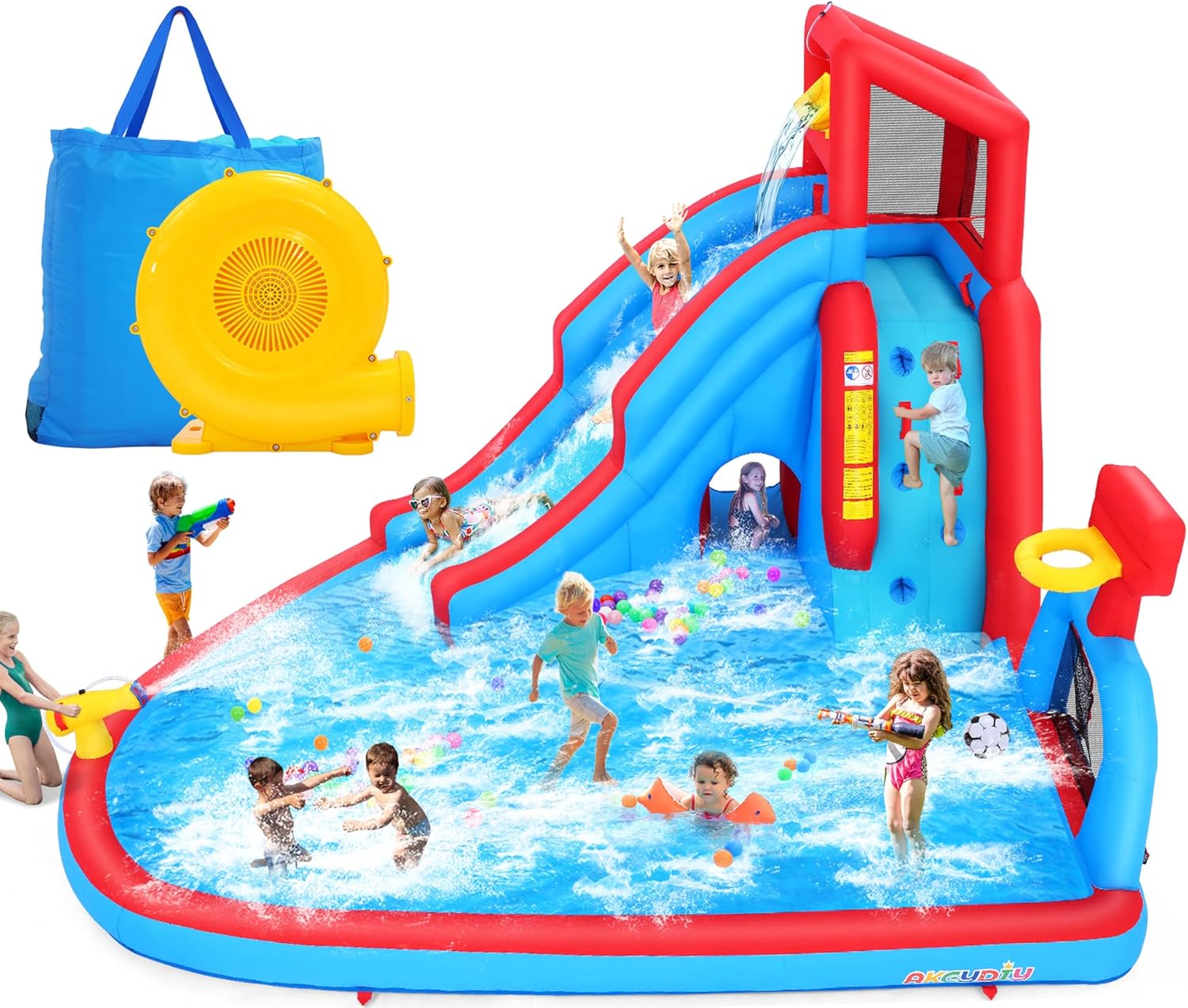 Kids Outdoor Adventure Park - Inflatable Water Slide for Kids Backyard