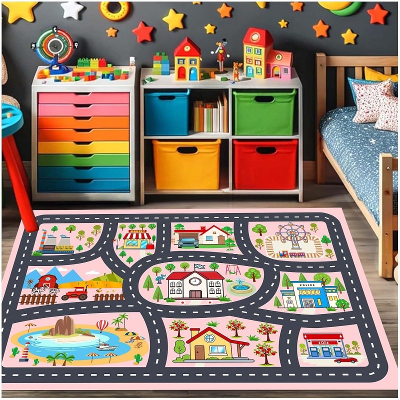 Kids Outdoor Handwashing Station - Kids City Road Play Rug Educational