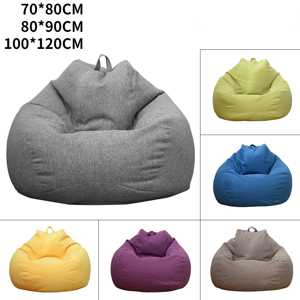 Kids Outdoor Lounge Chair With Umbrella - Large Bean Bag Chair Sofa Cover