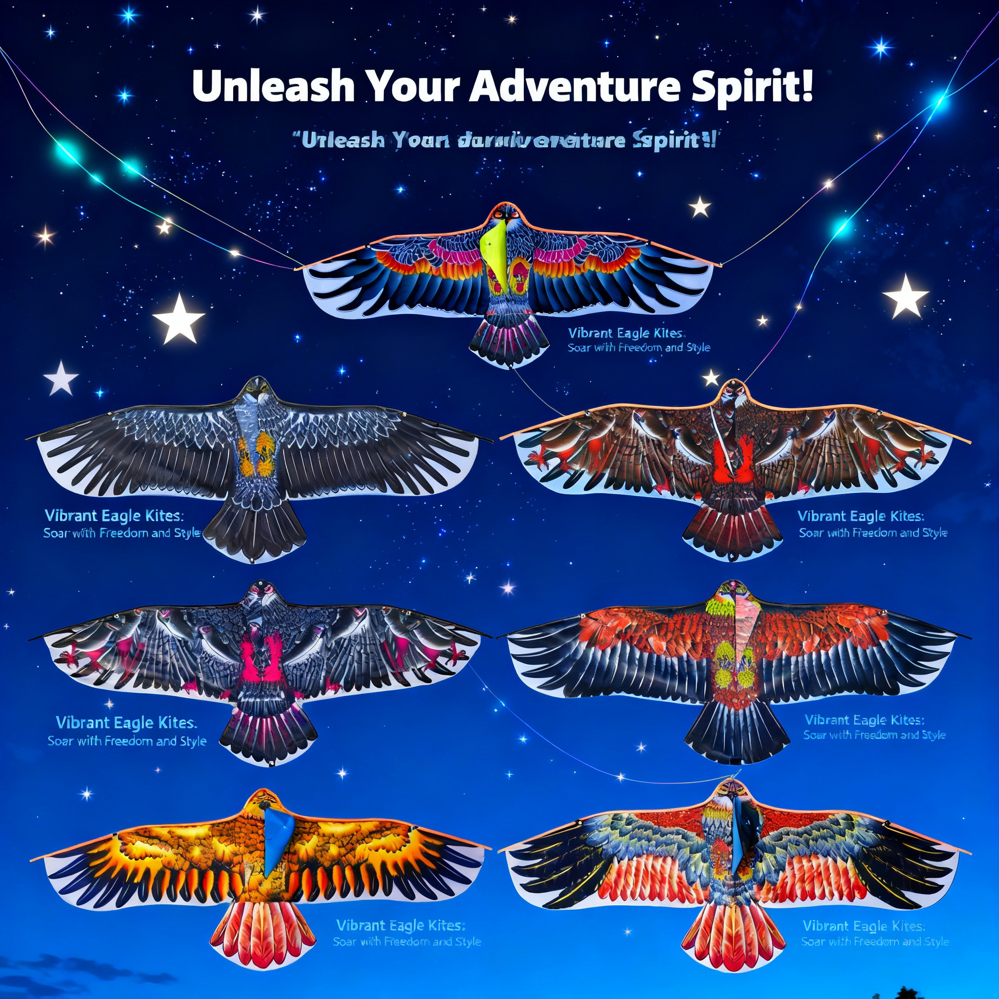 Kids Outdoor Storage - 1.1m Eagle Kite With 30m Kite