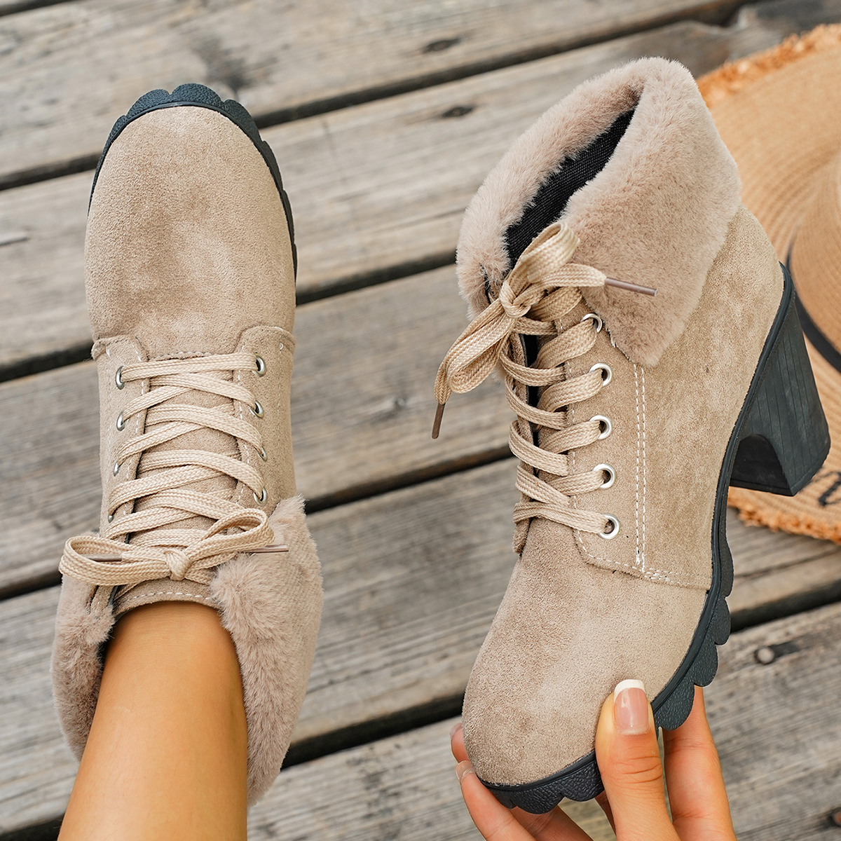 Kids Outdoor Shoes - Autumn Winter Women Comfortable Ankle Boots