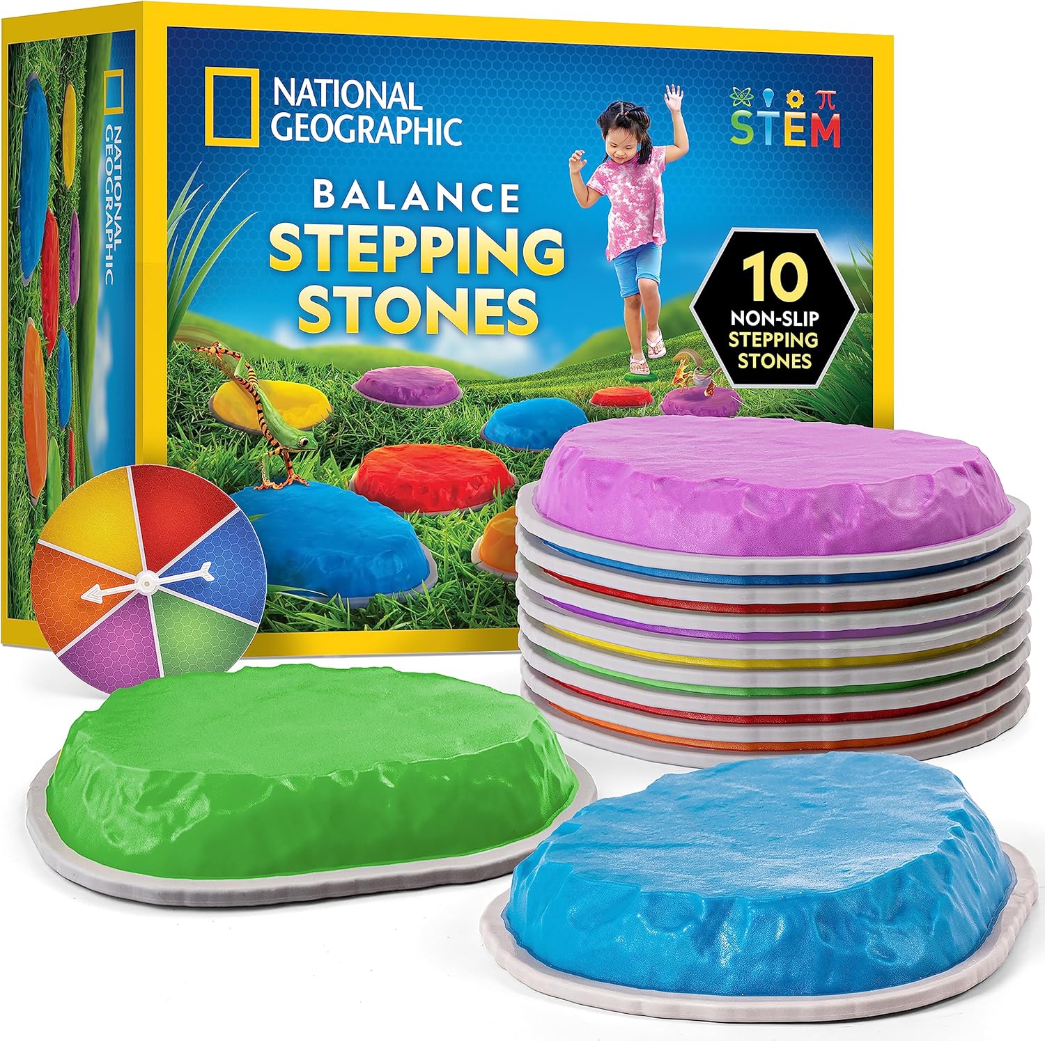 Kids Outdoor Obstacle Course - Durable Non-Slip Stepping Stones for Kids