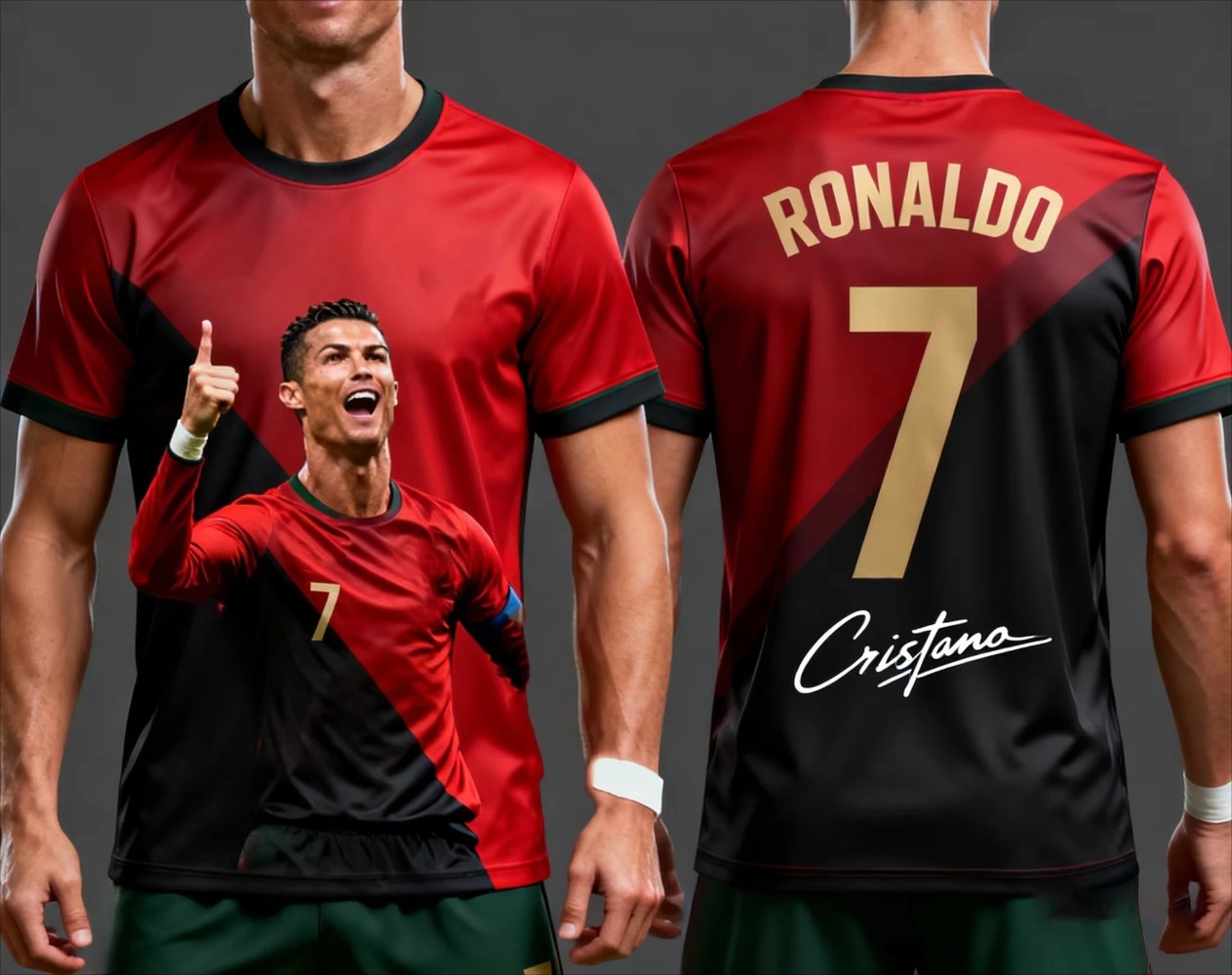 Kids Outdoor Wear - Ronaldo's Summer 3D Printed Family Wear
