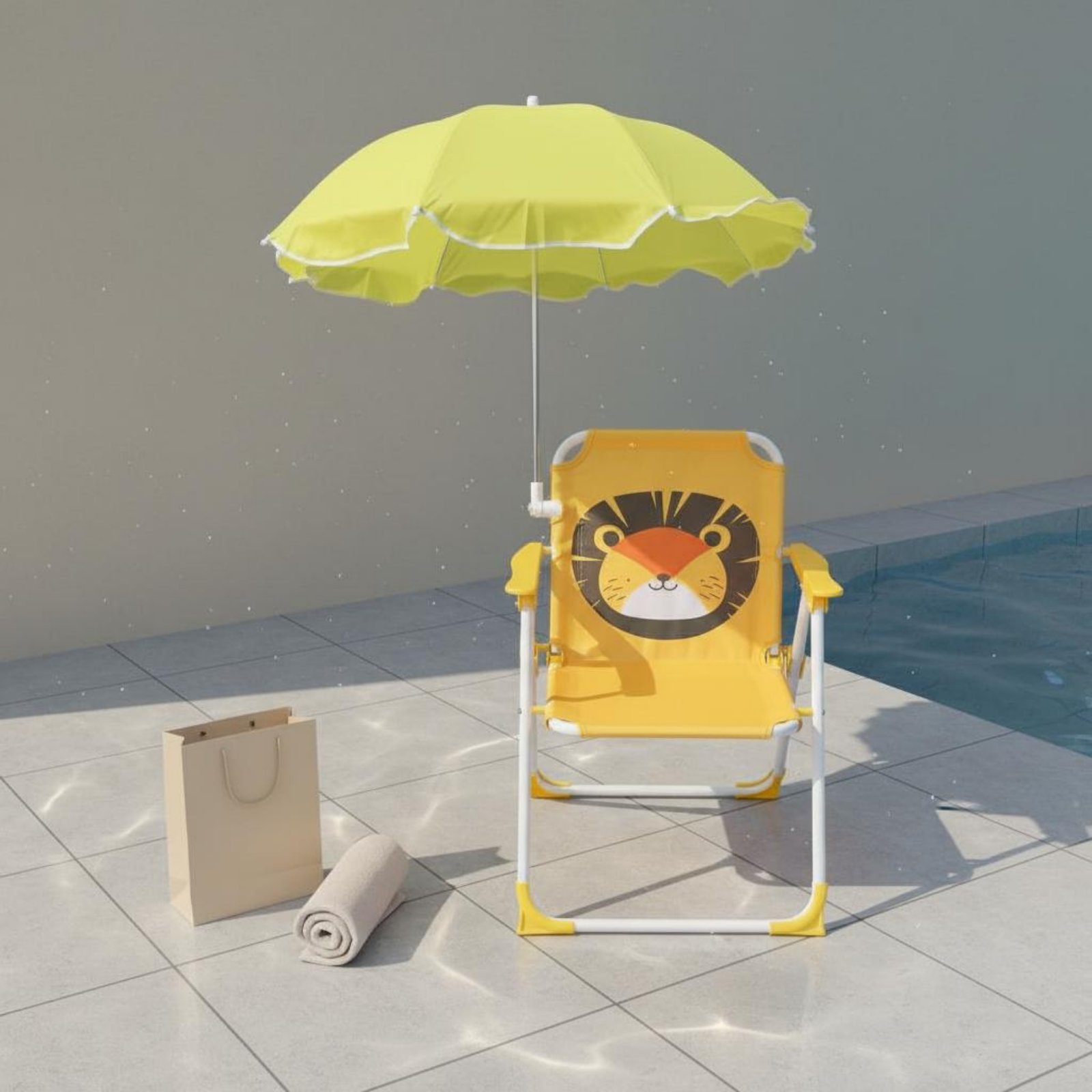 Outdoor Children'S Beach Chair - Kids Outdoor Lounge Chair With Umbrella recensione e prezzo