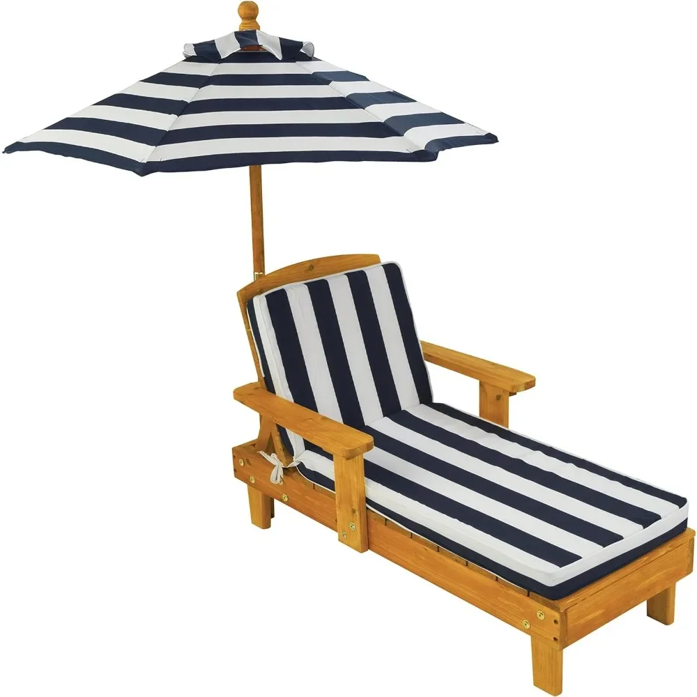 t Outdoor Wooden Chaise Lounge - Kids Outdoor Lounge Chair With Umbrella recensione e prezzo
