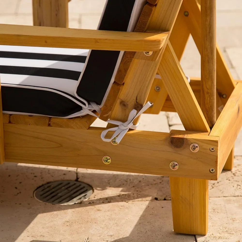 t Outdoor Wooden Chaise Lounge - Kids Outdoor Lounge Chair With Umbrella recensione e prezzo
