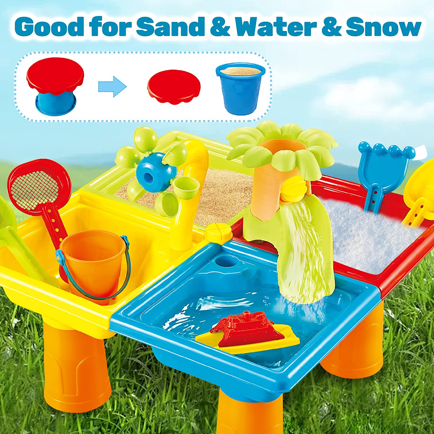 Beach Table Sand Play Toys Chi - Kids Outdoor Water Table recensione e prezzo