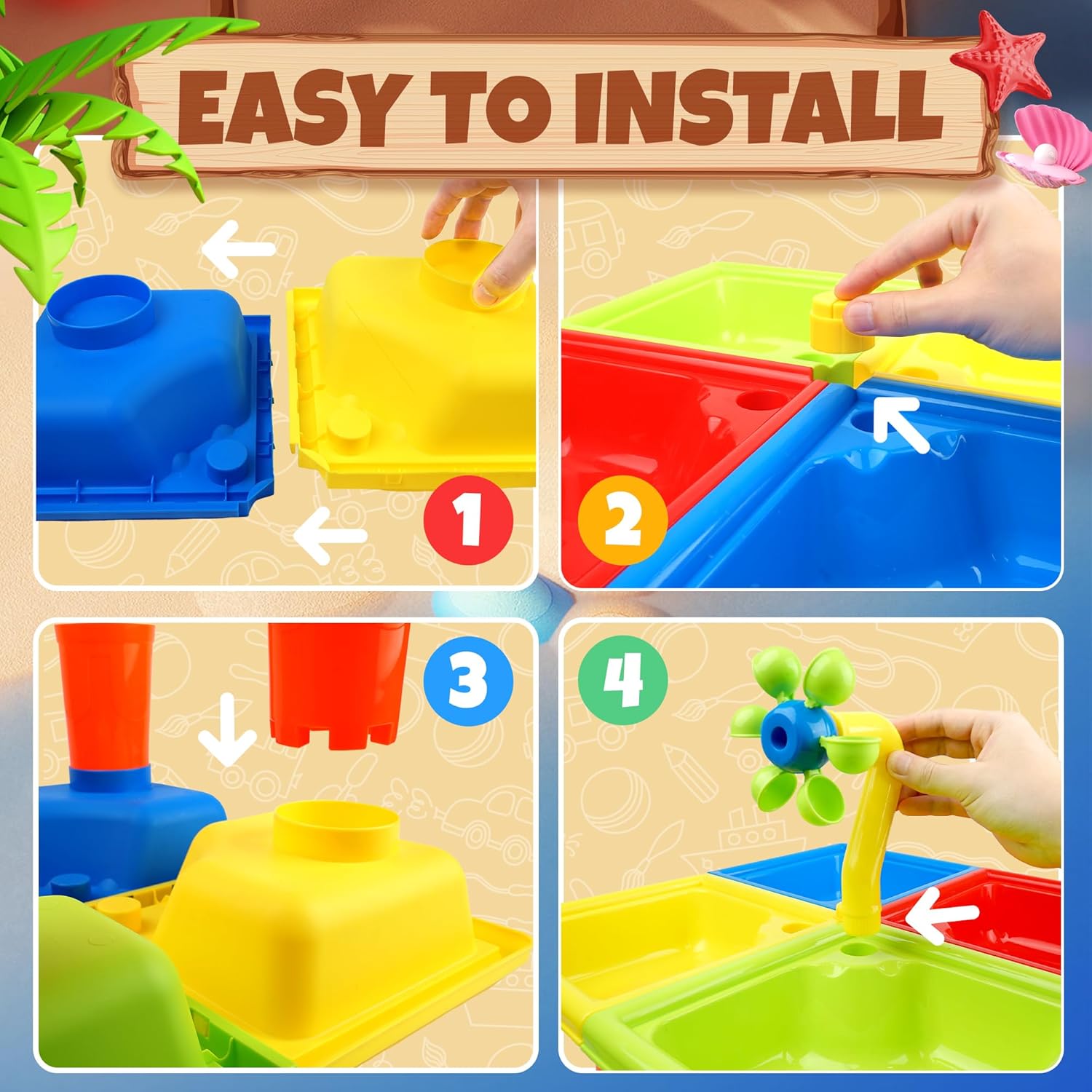 25 Pcs Summer Water Table for  - Kids Outdoor Water Table recensione e prezzo
