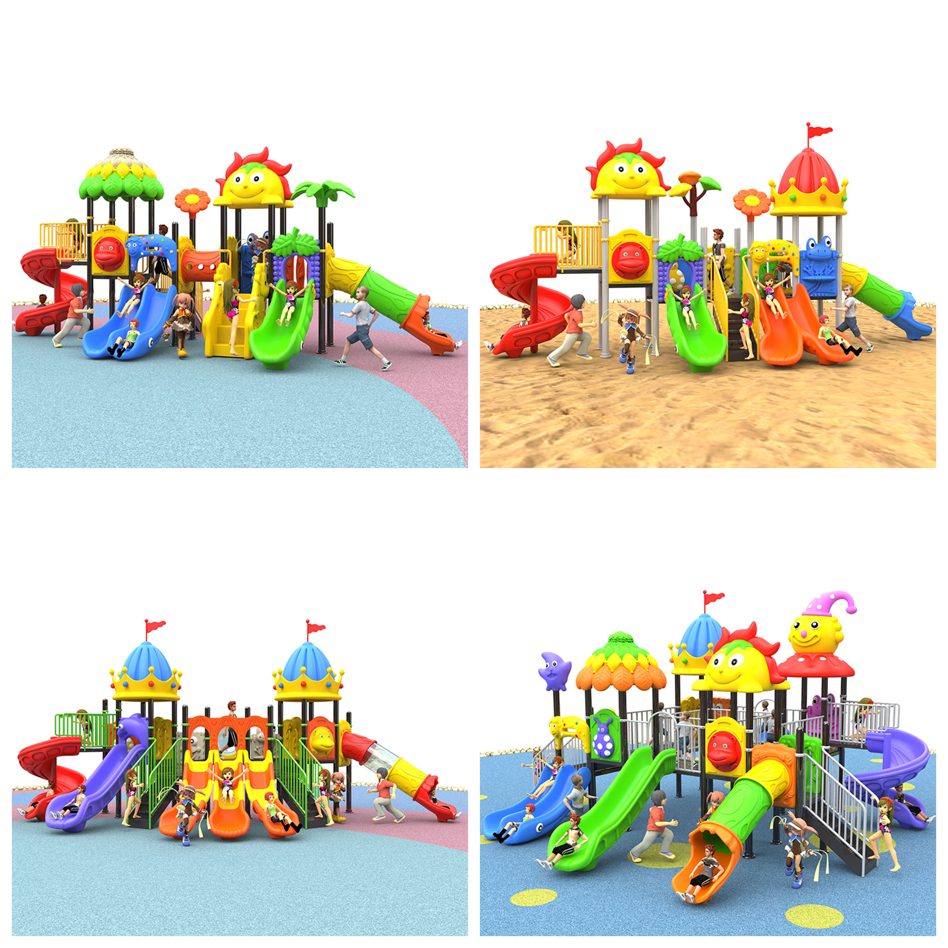 Outdoor Colorful Plastic Slide - Kids Outdoor Adventure Park recensione e prezzo