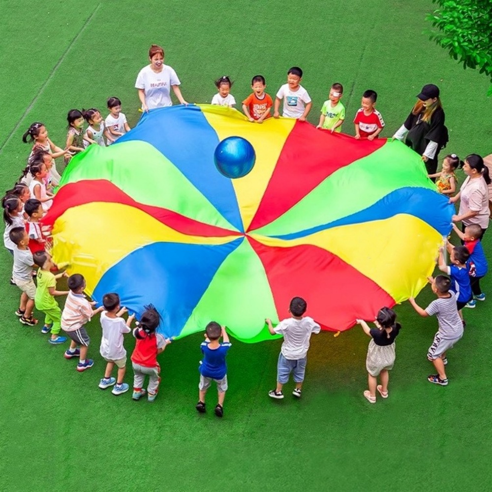 Rainbow Parachute Umbrella 2-6 - Kids Outdoor Umbrella recensione e prezzo