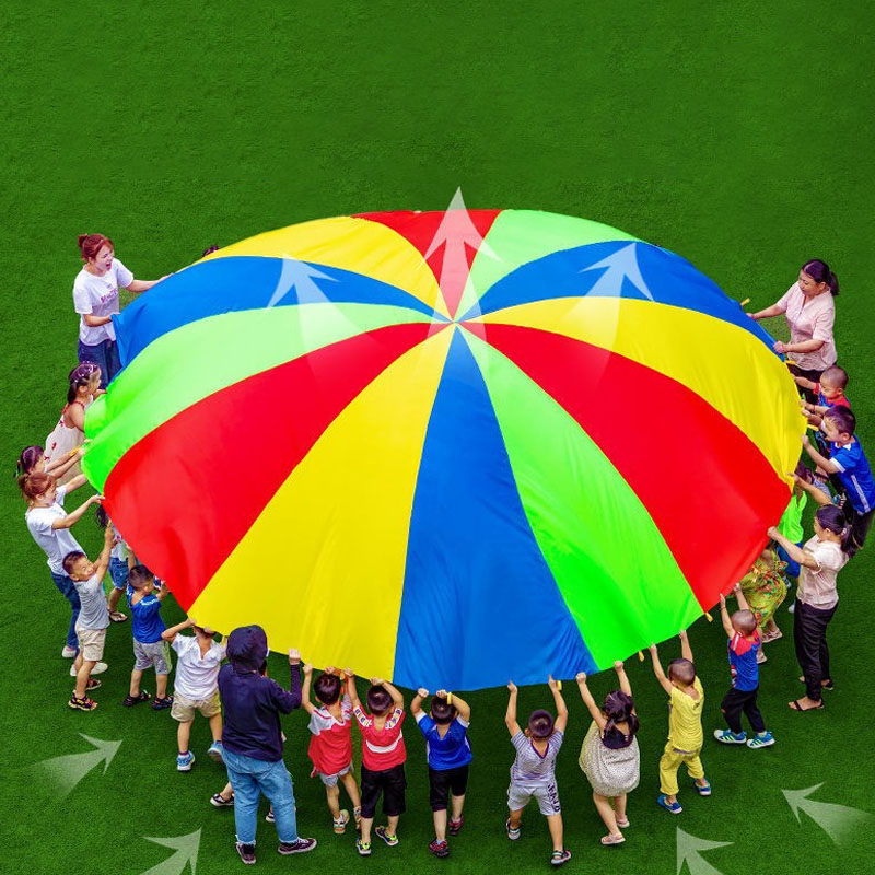 Rainbow Parachute Umbrella 2-6 - Kids Outdoor Umbrella recensione e prezzo