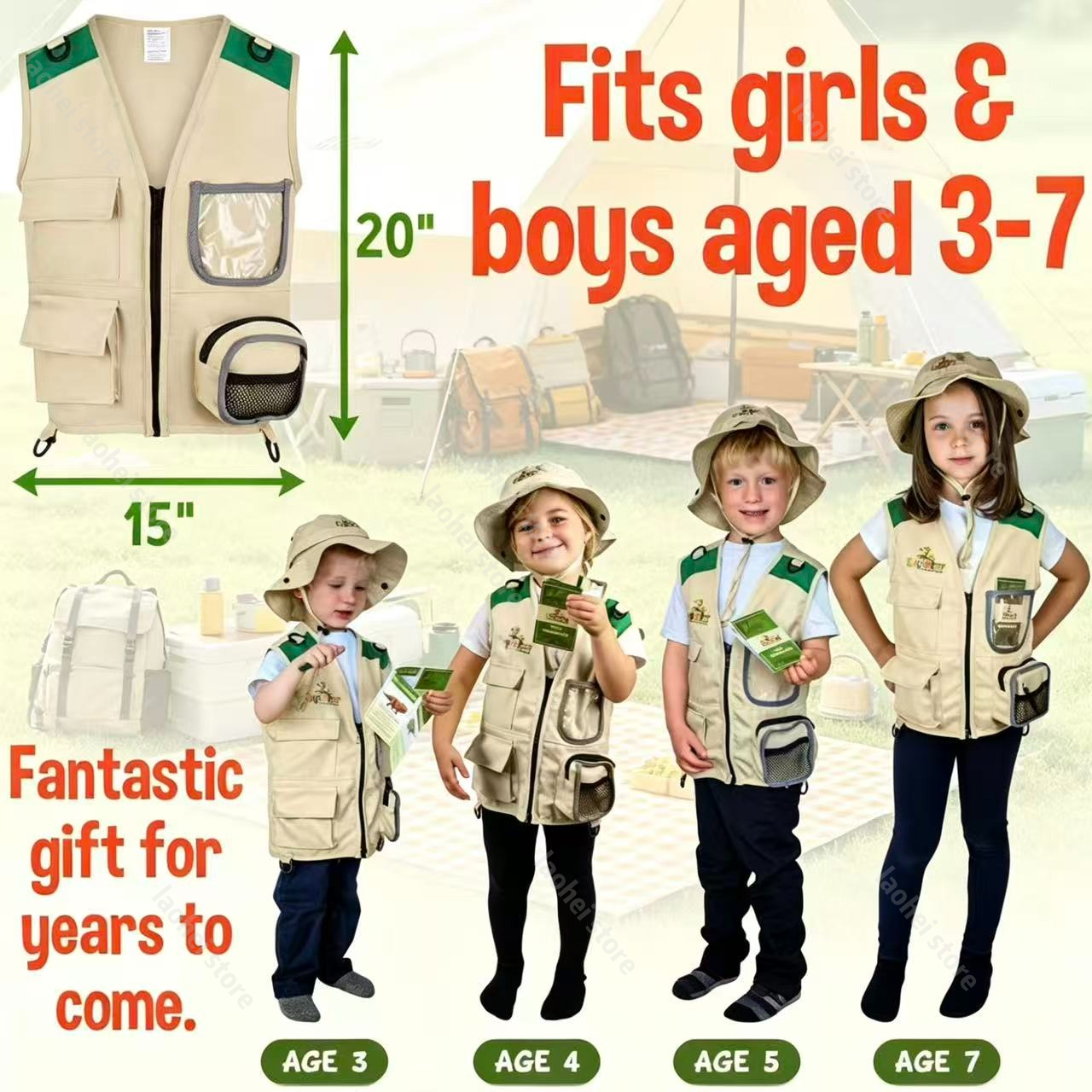 Kids Explorer Vest and Hat Cos - Kids Outdoor Play recensione e prezzo
