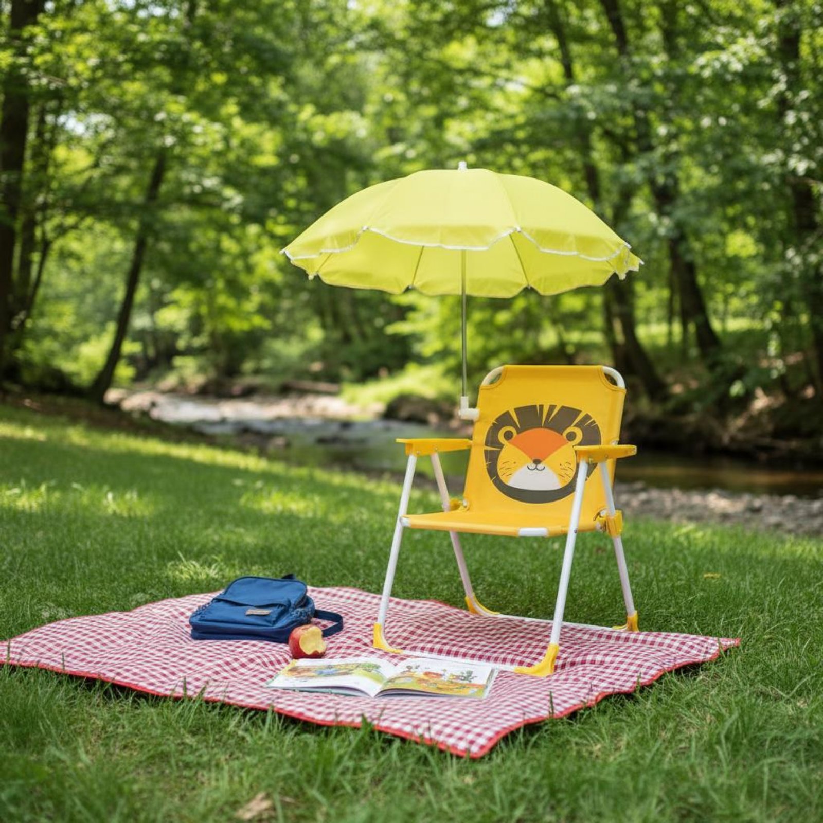 Children's Portable Chair with - Kids Outdoor Lounge Chair With Umbrella recensione e prezzo
