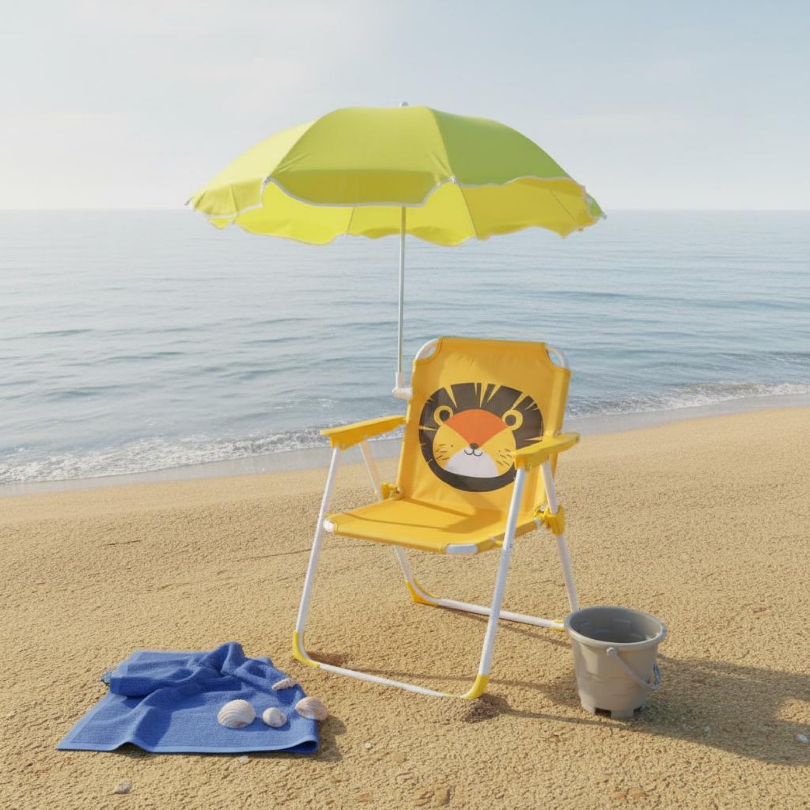 Children's Portable Chair with - Kids Outdoor Lounge Chair With Umbrella recensione e prezzo