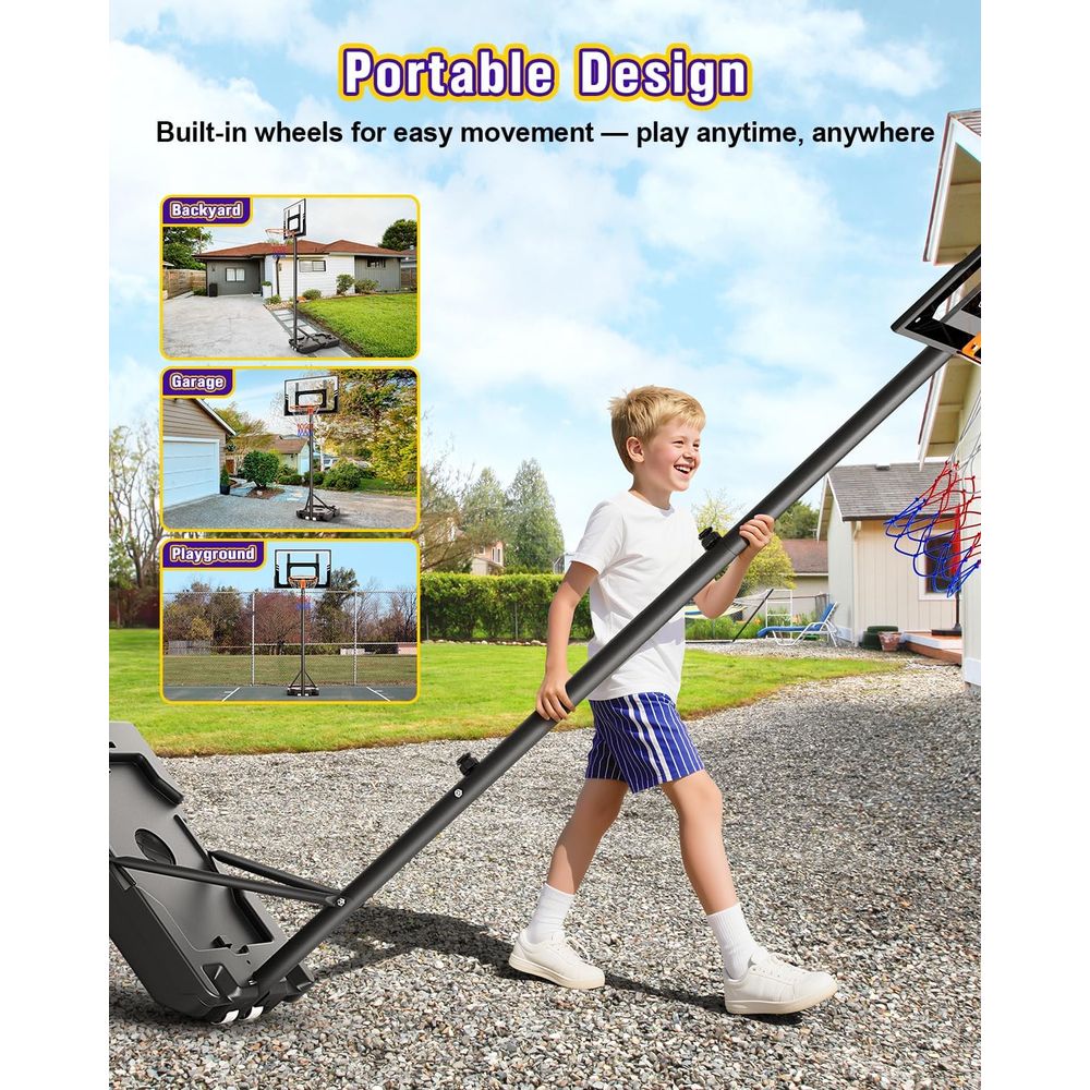 Portable Adjustable Height Bas - Kids Outdoor Play recensione e prezzo
