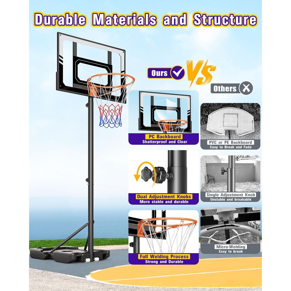 Portable Adjustable Height Bas - Kids Outdoor Play recensione e prezzo