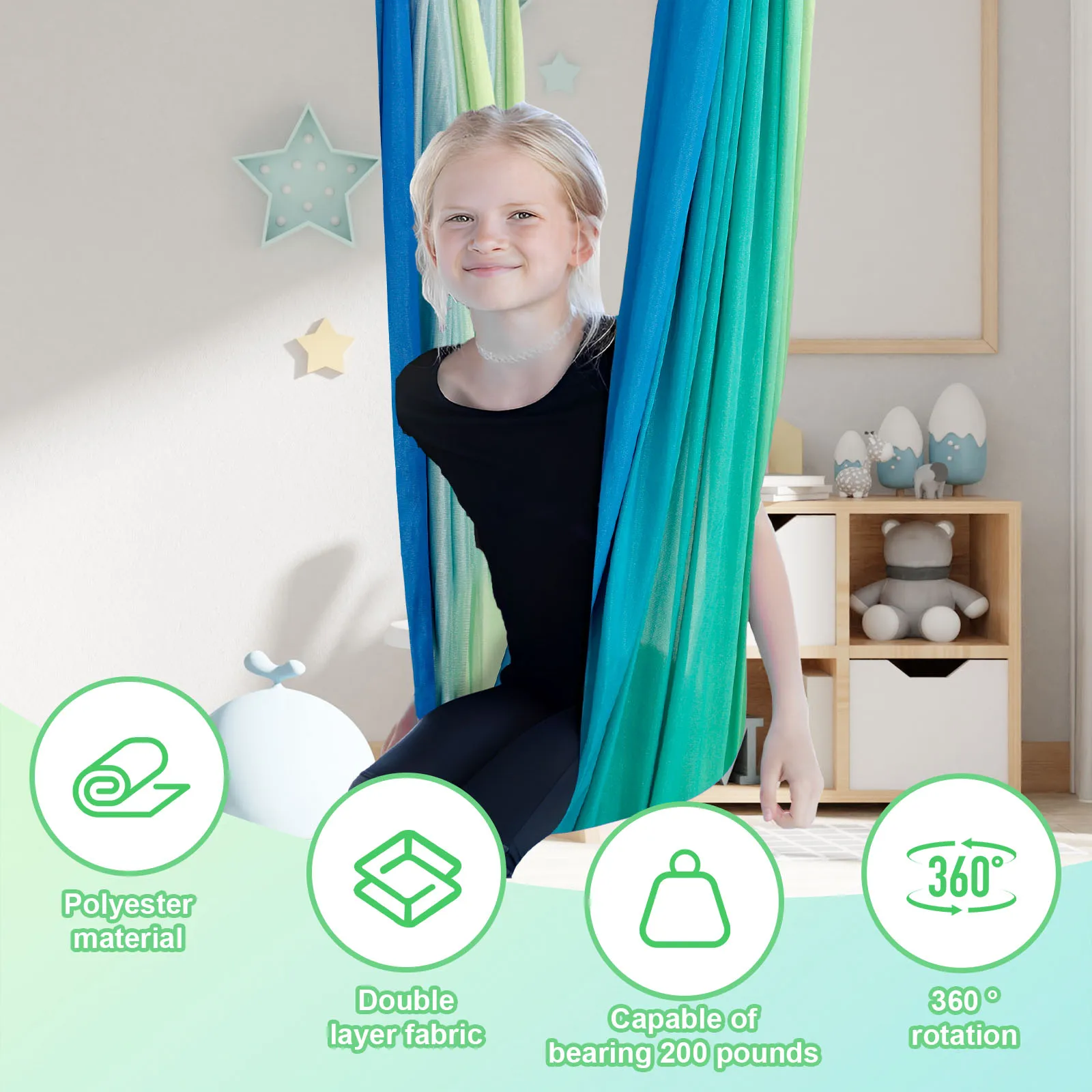 Sensory Swings Double Layer Ki - Kids Outdoor Hammock Swing recensione e prezzo
