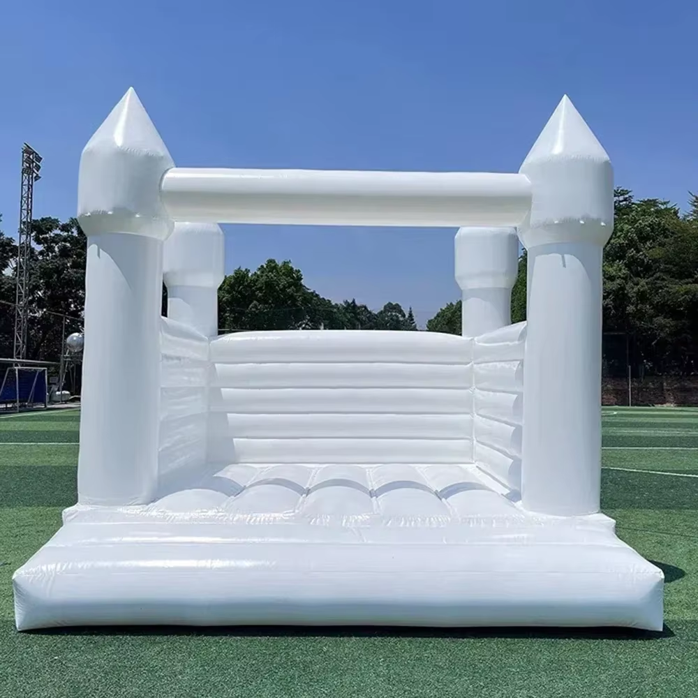 White Inflatable Bounce House  - Kids Outdoor Jumping recensione e prezzo