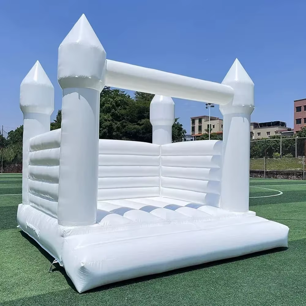 White Inflatable Bounce House  - Kids Outdoor Jumping recensione e prezzo