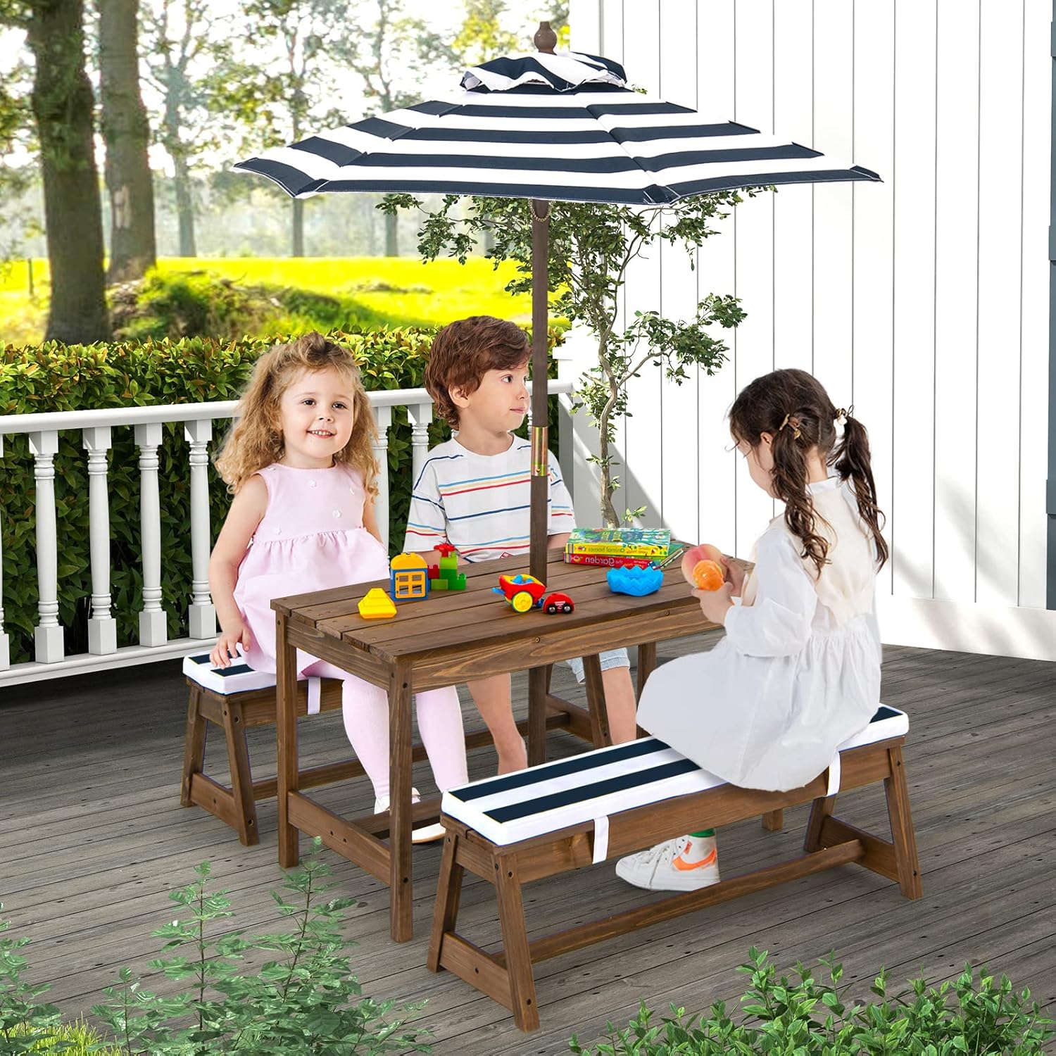 Height Adjustable Wooden Kids  - Kids Outdoor Umbrella recensione e prezzo