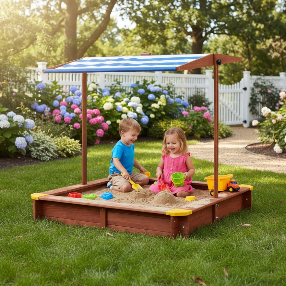 Wooden Kids Picnic Table, Sand - Kids Outdoor Water Table recensione e prezzo