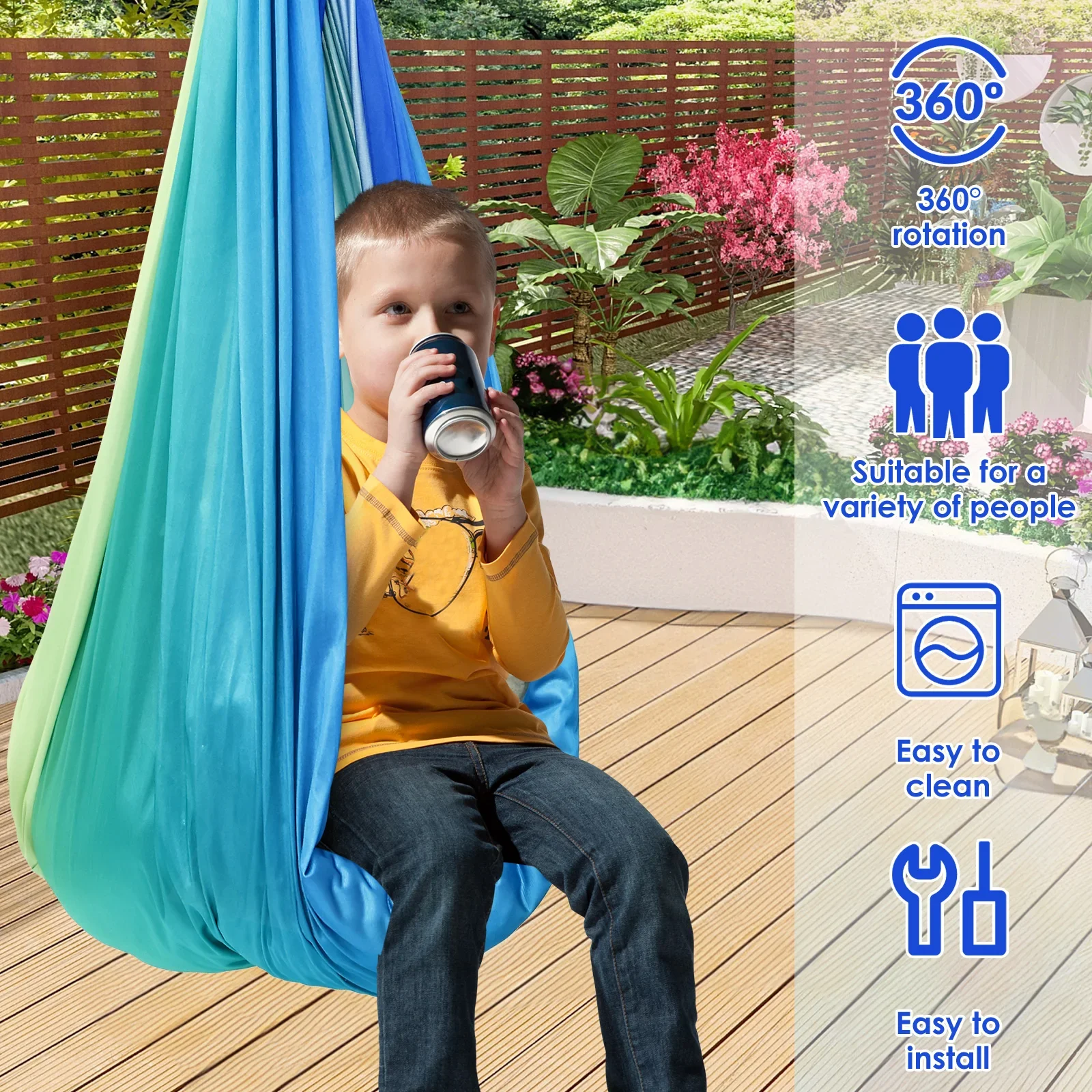 Sensory Swing Comfortable Kids - Kids Outdoor Hammock Swing recensione e prezzo