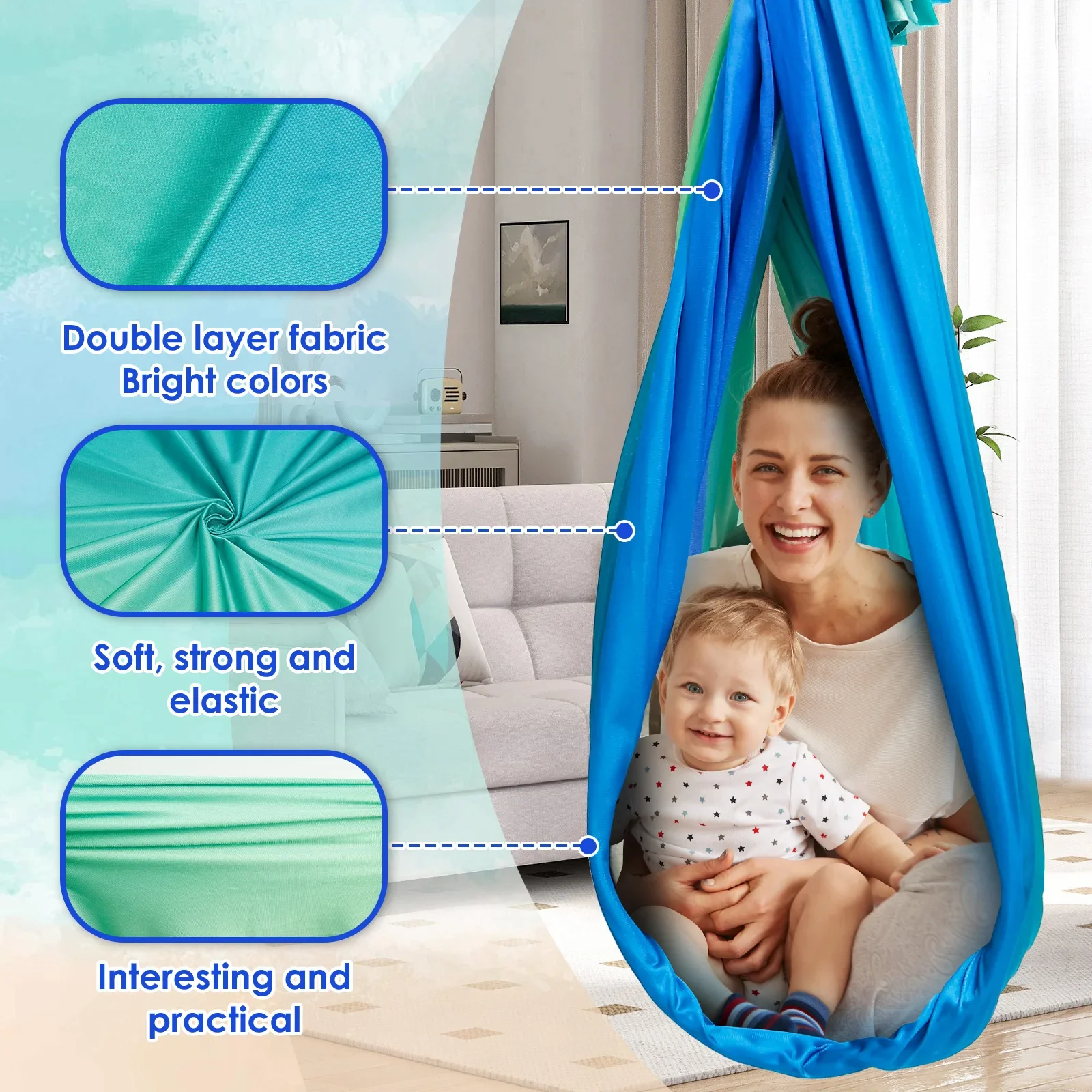 Sensory Swing Comfortable Kids - Kids Outdoor Hammock Swing recensione e prezzo
