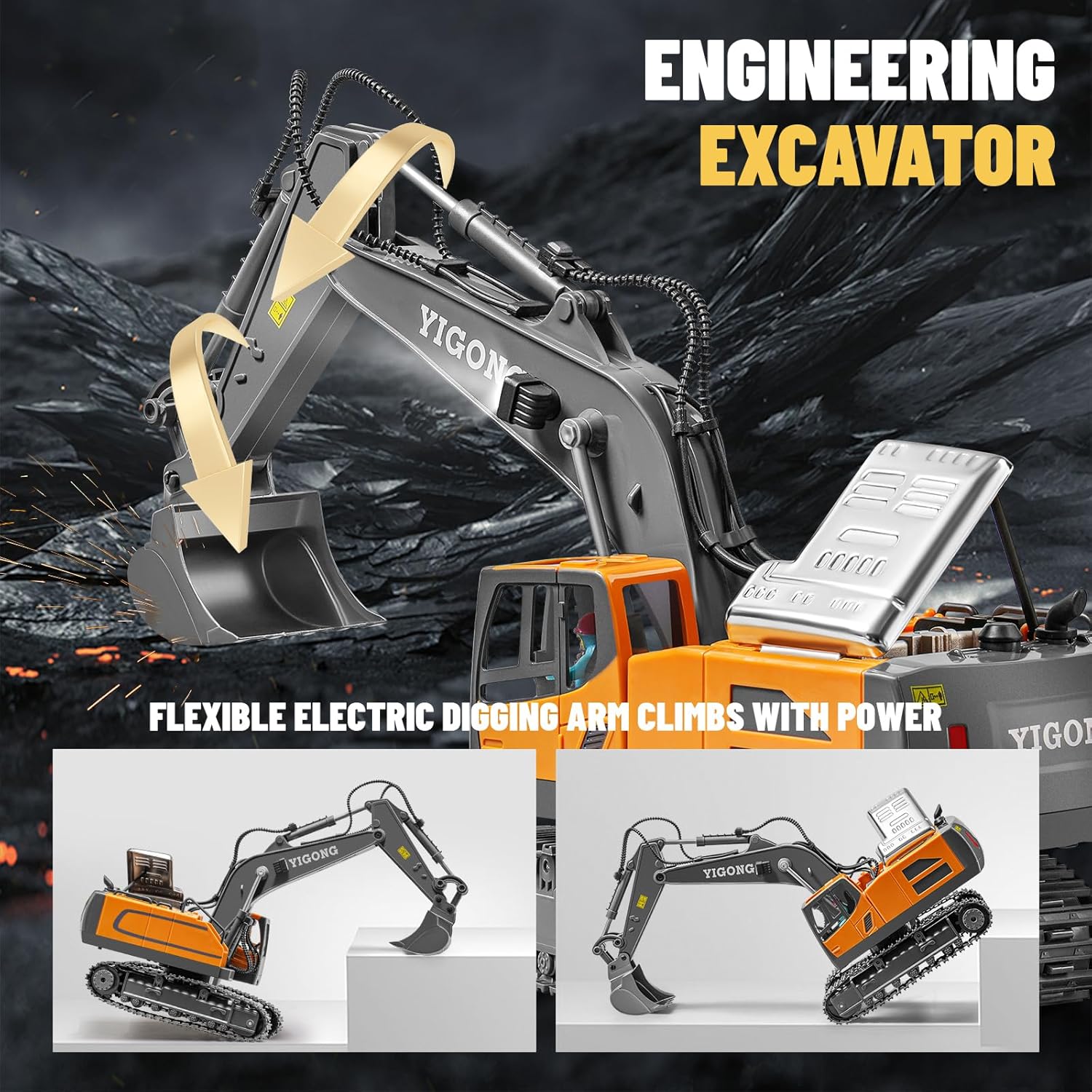 11 Channel RC Excavator Toy Wi - Kids Outdoor Dirt Toys recensione e prezzo