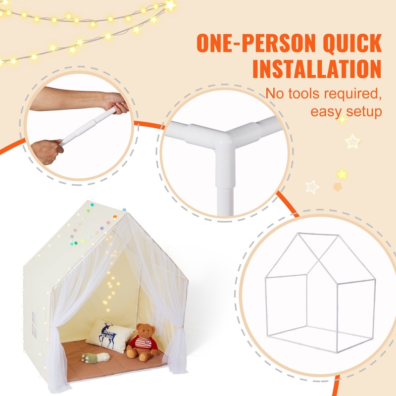 Beige Kids Play Tent with Mat  - Kids Outdoor Tent recensione e prezzo