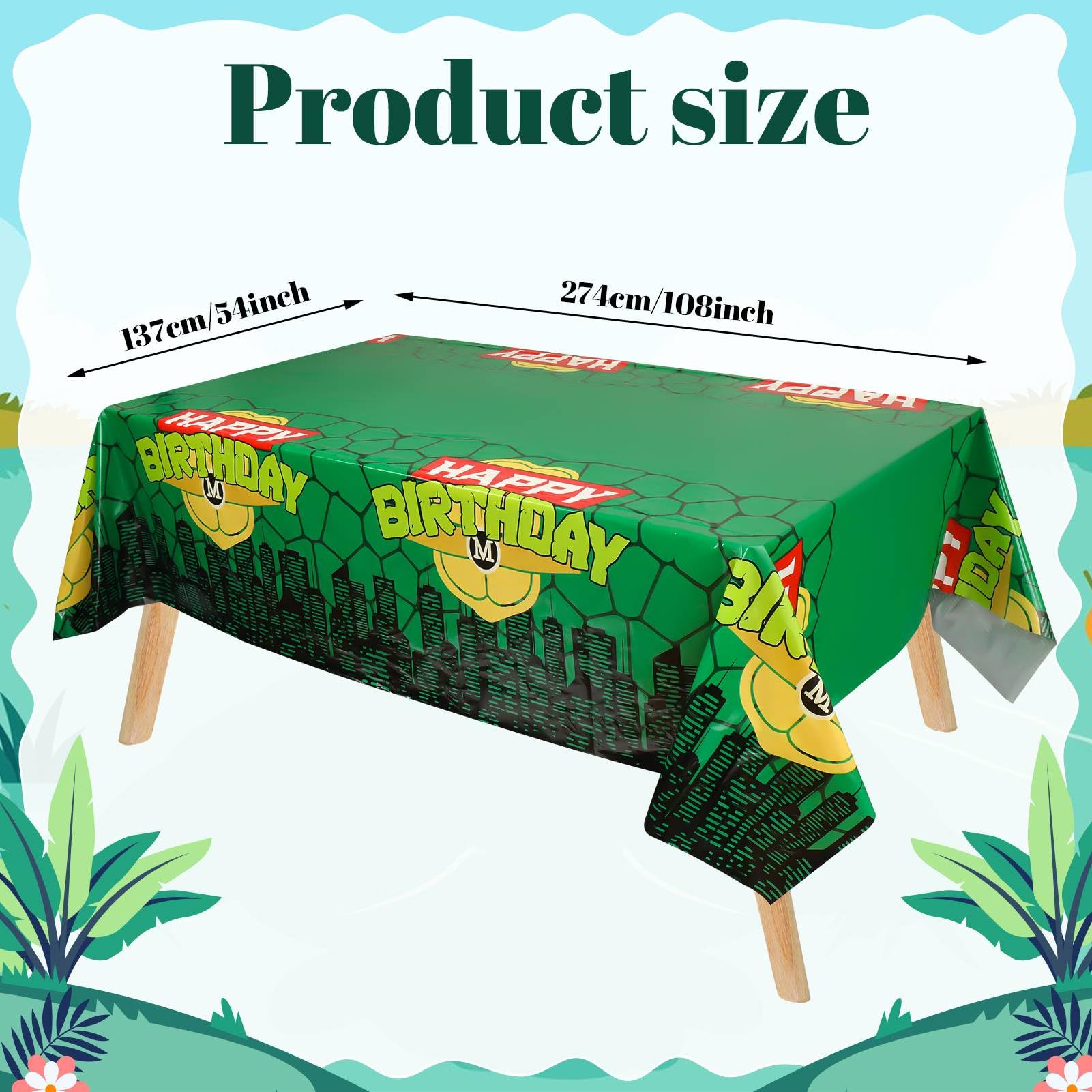 Ninja Turtle Tablecloth for Ki - Kids Outdoor Water Table recensione e prezzo