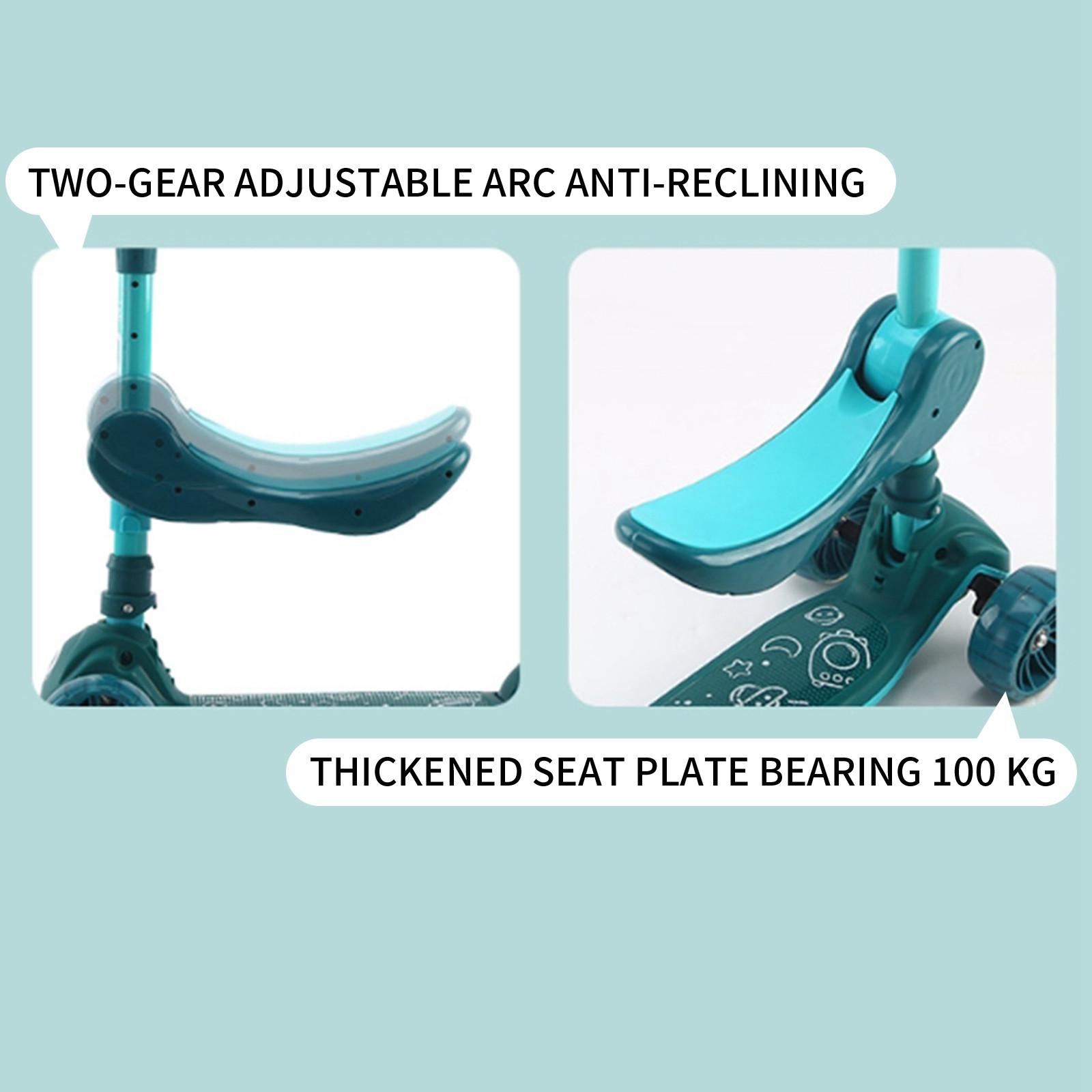 2-in-1 Kids Kick Scooter With  - Outdoor Kids In An Indoor World recensione e prezzo