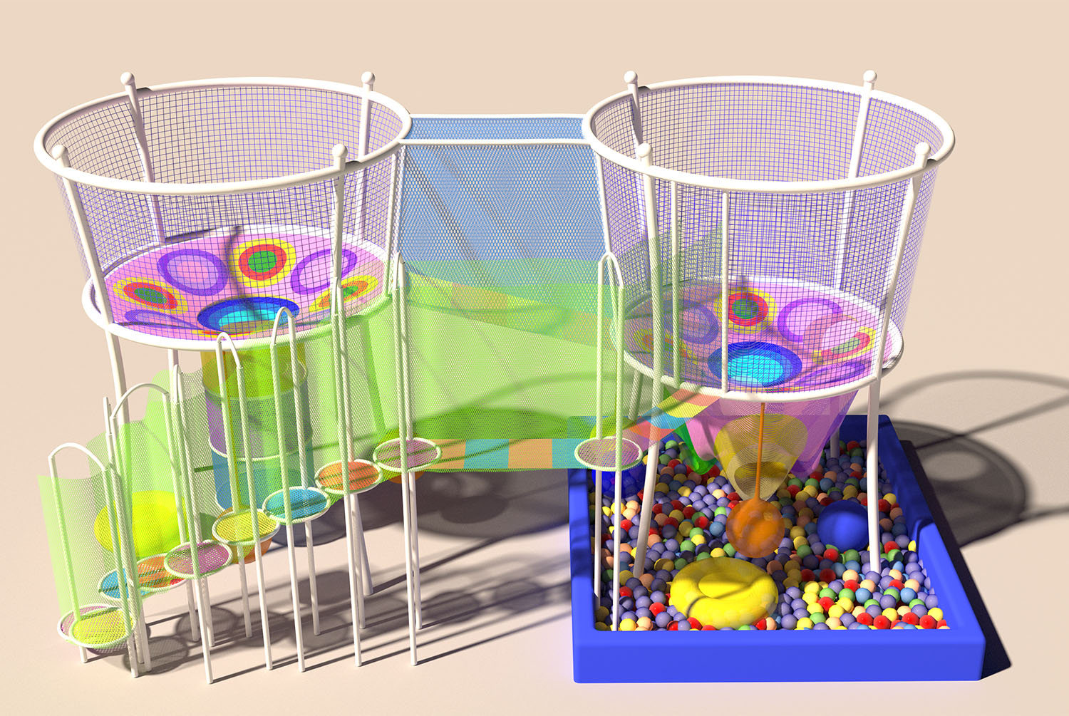 Rainbow Net Playground for Adv - Kids Outdoor Adventure Park recensione e prezzo