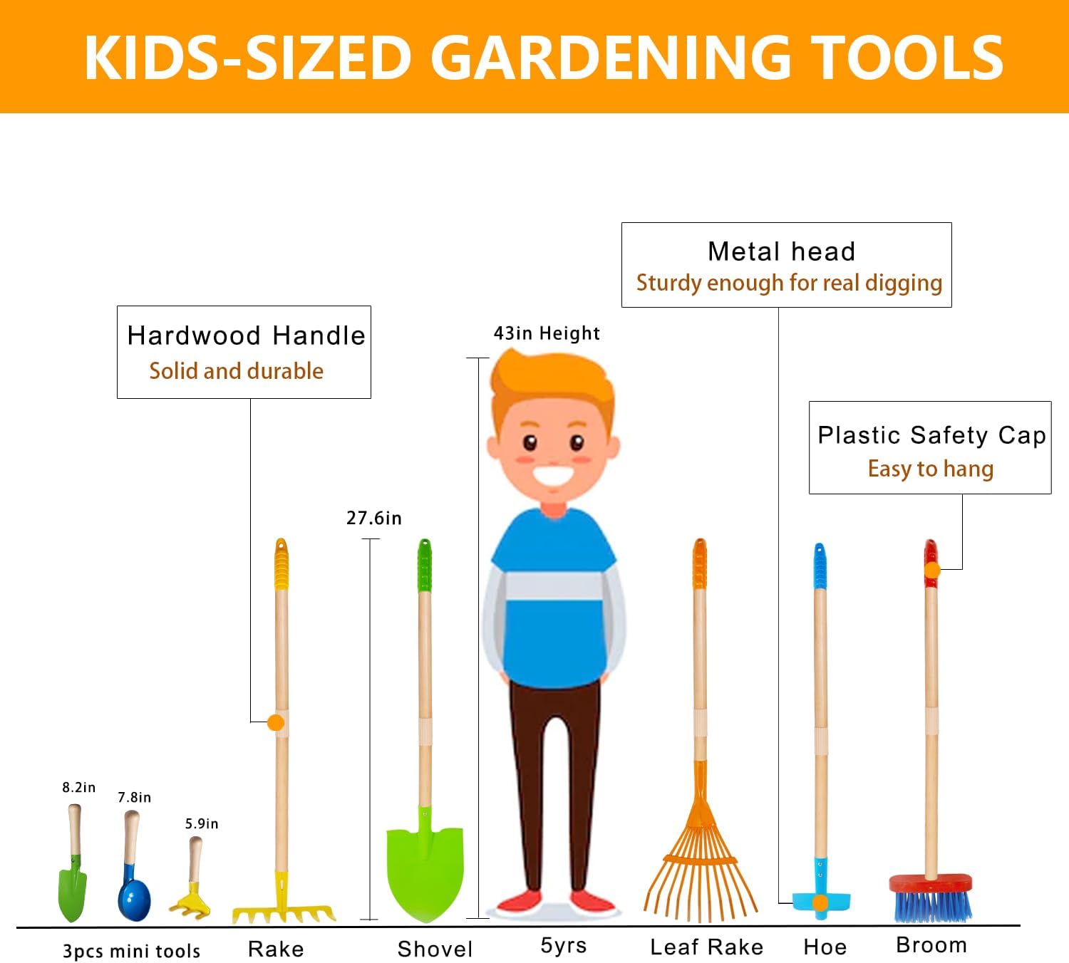 Toddler Gardening Tools, 8PCS  - Kids Outdoor Dirt Toys recensione e prezzo