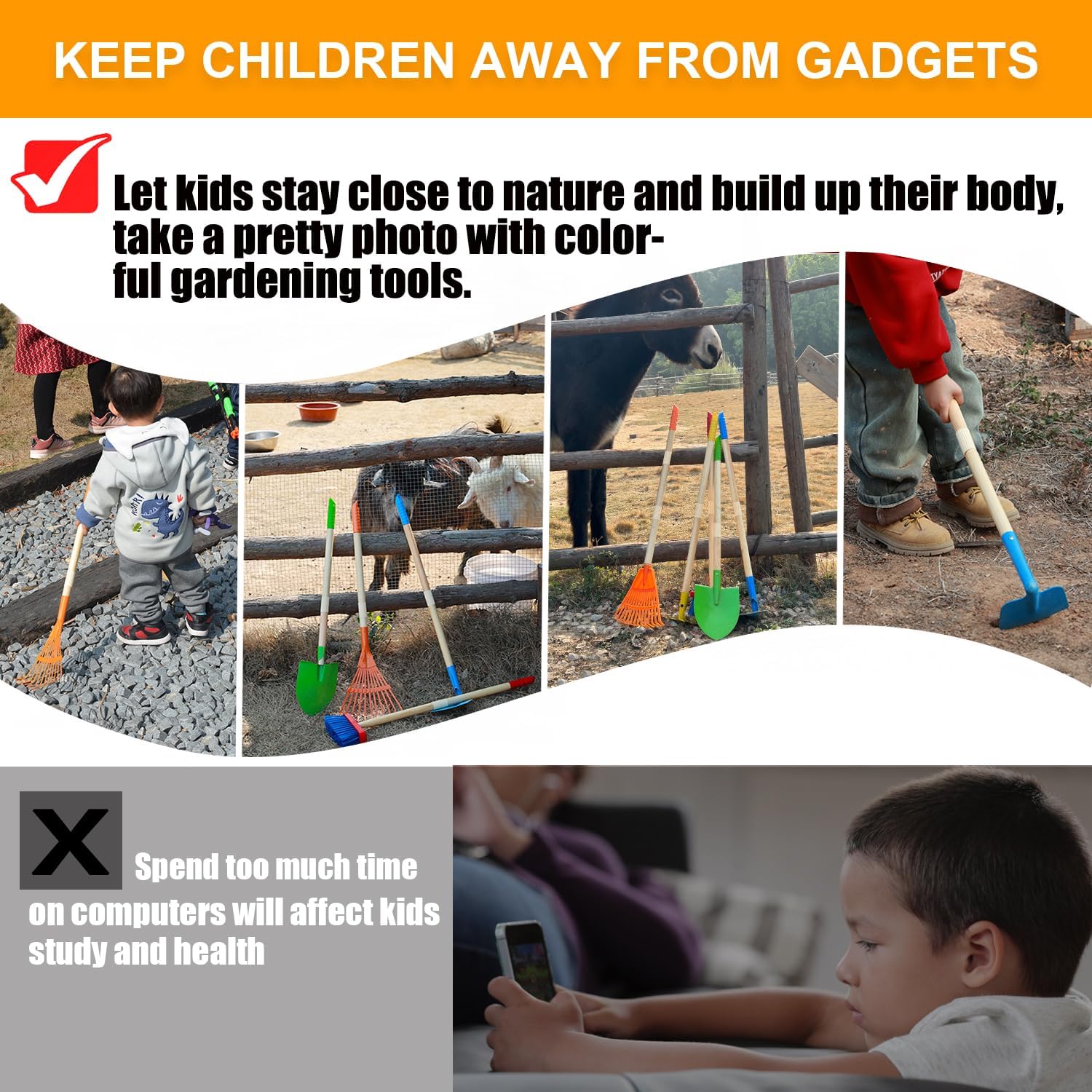 Toddler Gardening Tools, 8PCS  - Kids Outdoor Dirt Toys recensione e prezzo
