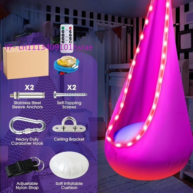 Glowing LED Inflatable Hammock - Kids Outdoor Hammock Swing recensione e prezzo