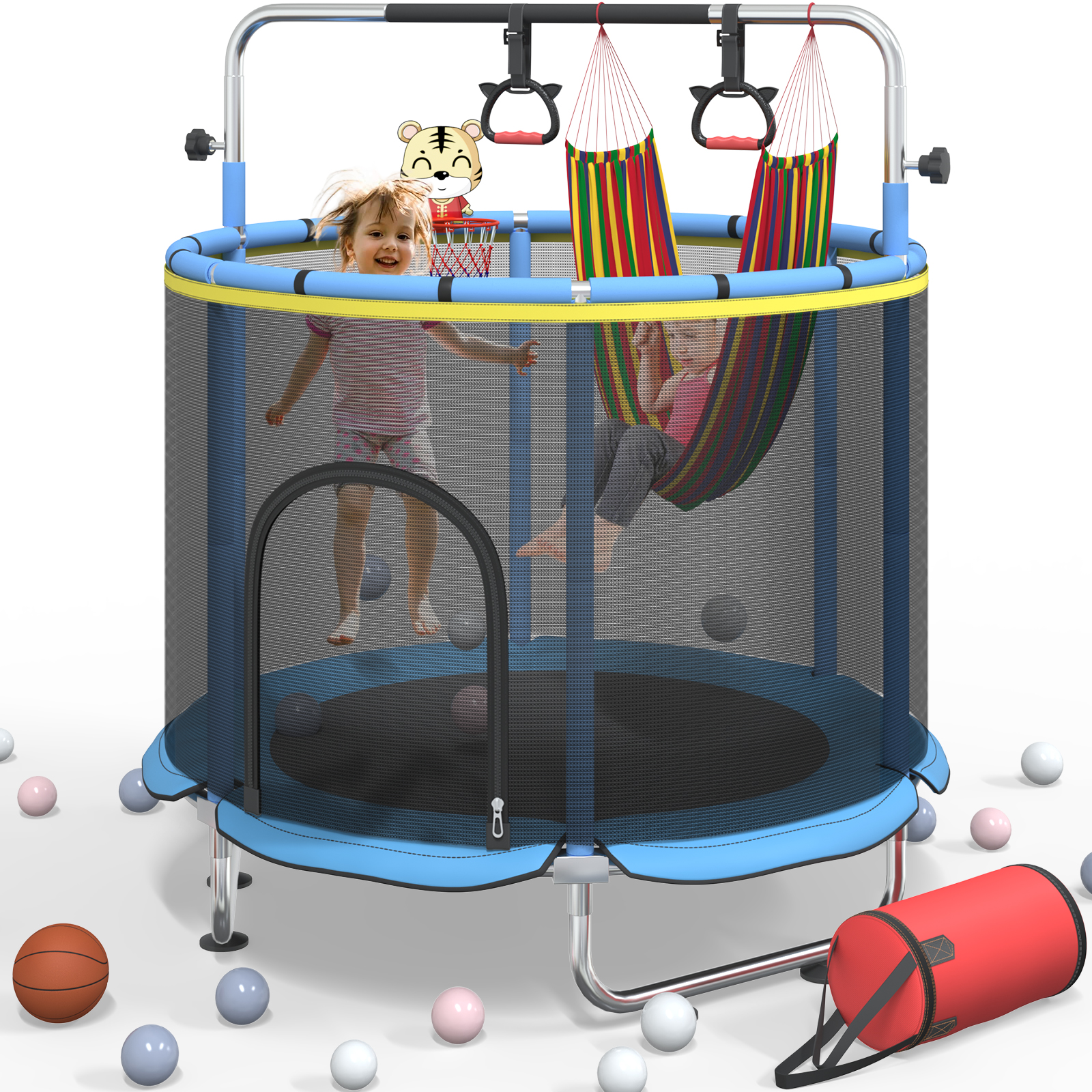 5FT Toddler Trampoline 8-in-1  - Kids Outdoor Hammock Swing recensione e prezzo