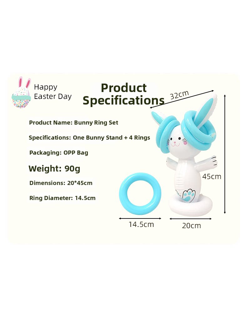 Easter Inflatable Bunny Ring T - Kids Outdoor Play recensione e prezzo
