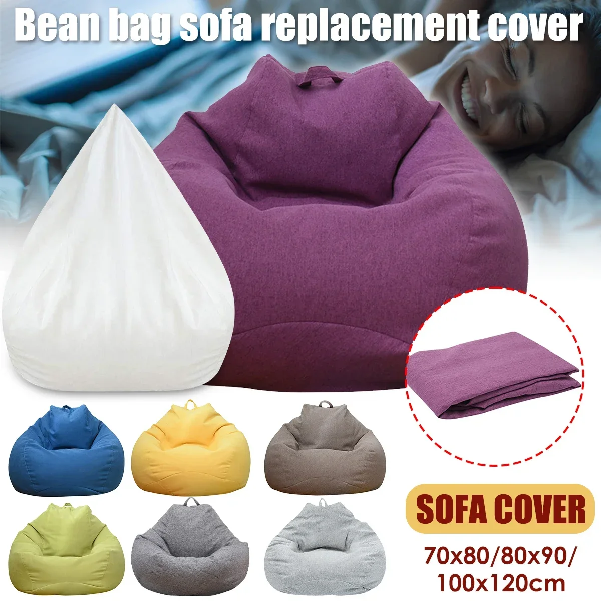 Large Bean Bag Chair Sofa Cove - Kids Outdoor Lounge Chair With Umbrella recensione e prezzo