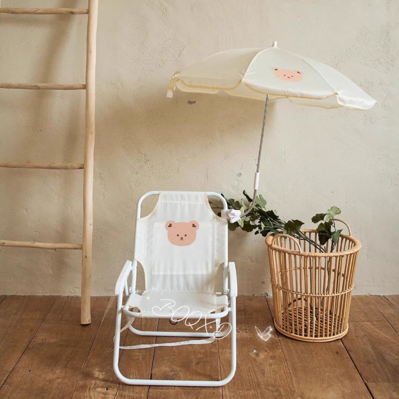 Teddy Bear Pattern Kids Lounge - Kids Outdoor Lounge Chair With Umbrella recensione e prezzo