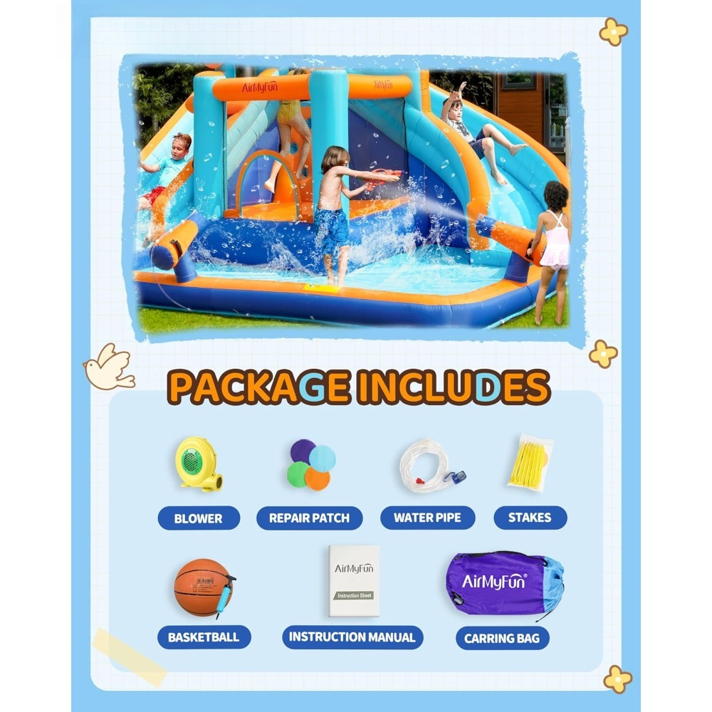 Large Water Slide Bounce House - Kids Outdoor Play recensione e prezzo