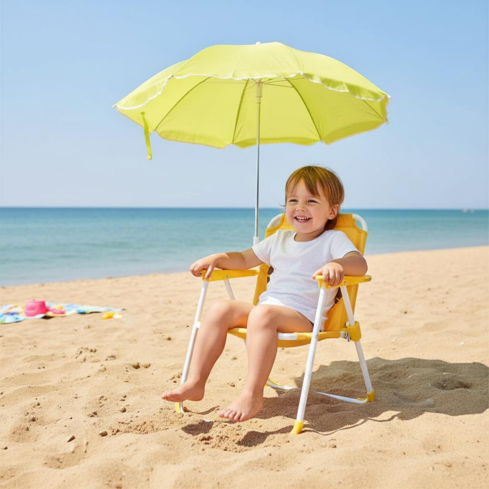 Children's Portable Chair with - Kids Outdoor Lounge Chair With Umbrella recensione e prezzo