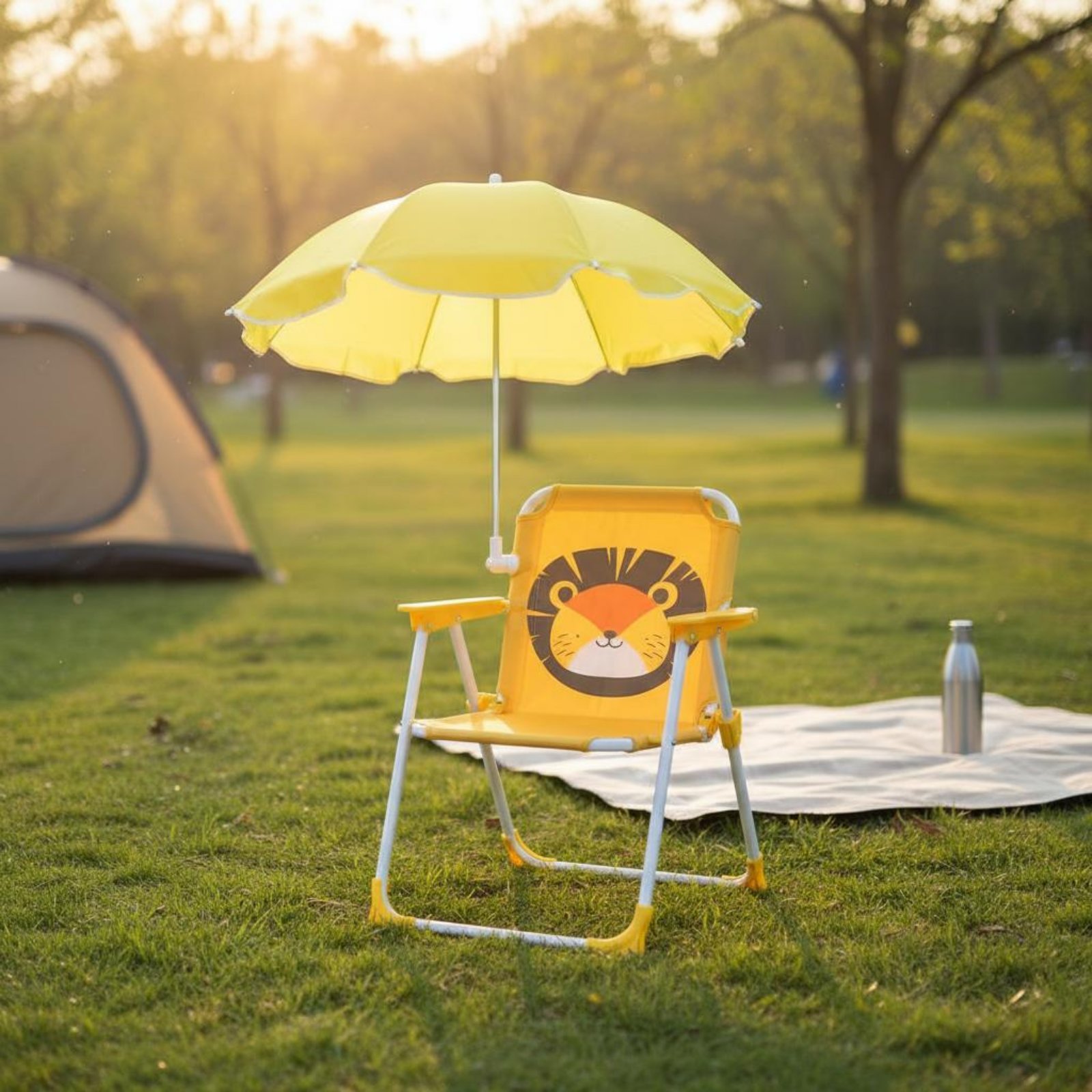 Children's Portable Chair with - Kids Outdoor Lounge Chair With Umbrella recensione e prezzo