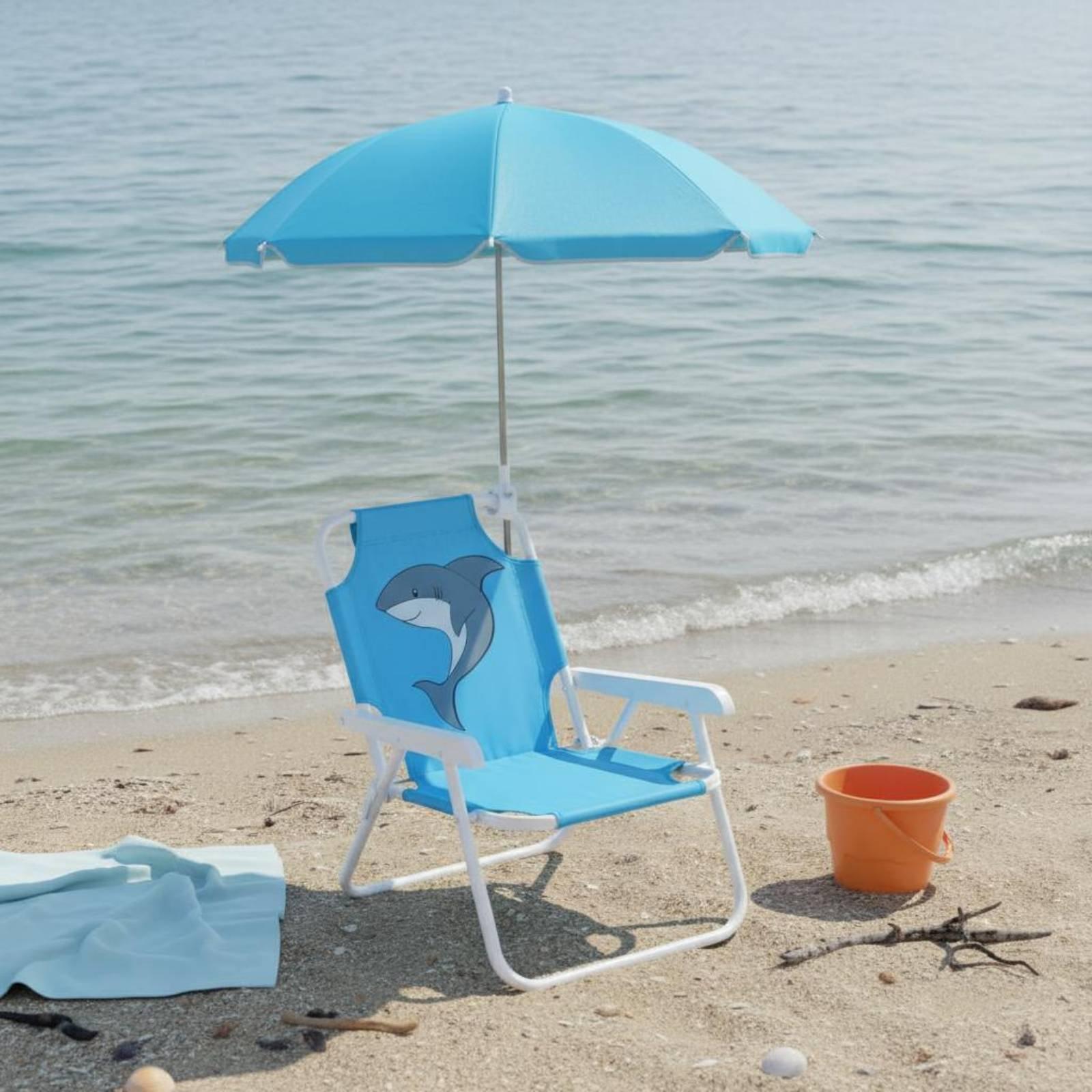 Children's Portable Chair with - Kids Outdoor Lounge Chair With Umbrella recensione e prezzo